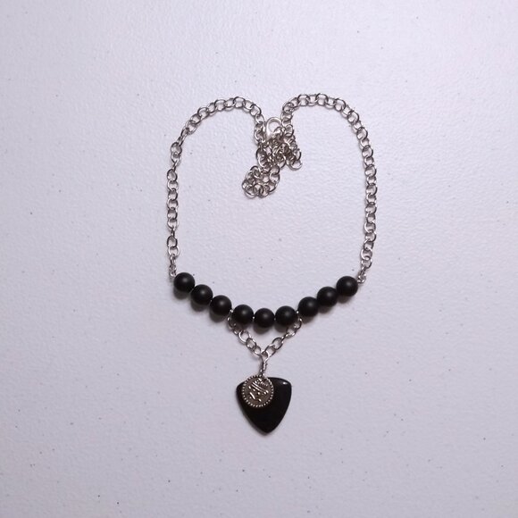 Sexy Seductive Business Casual Goth Grunge Domme | Black Jasper + Stone Necklace - Picture 3 of 7